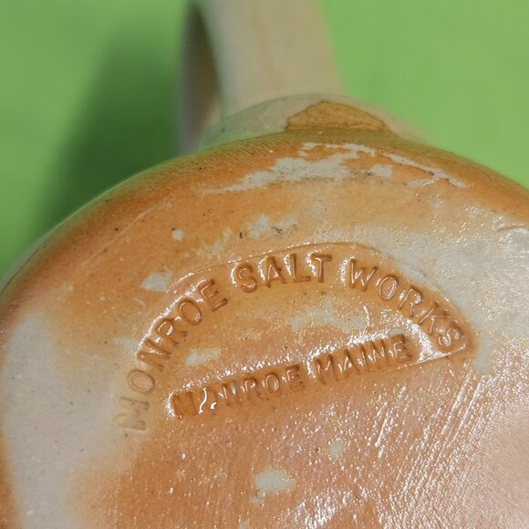 Vintage Monroe Salt Works Pottery Mug with Bunny Rabbits Monroe Maine 12oz - Picture 7 of 9